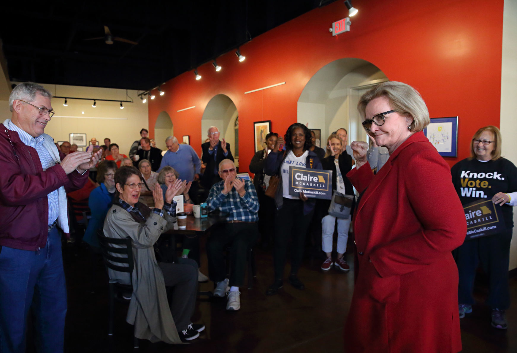 Claire McCaskill campaigns to keep Senate seat